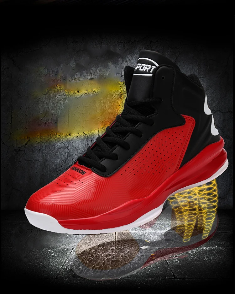 Мужские Профессиональные высокие баскетбольные кроссовки мужские амортизирующие легкие Баскетбольные Кроссовки противоскользящие дышащие, для активного отдыха и спорта обувь
