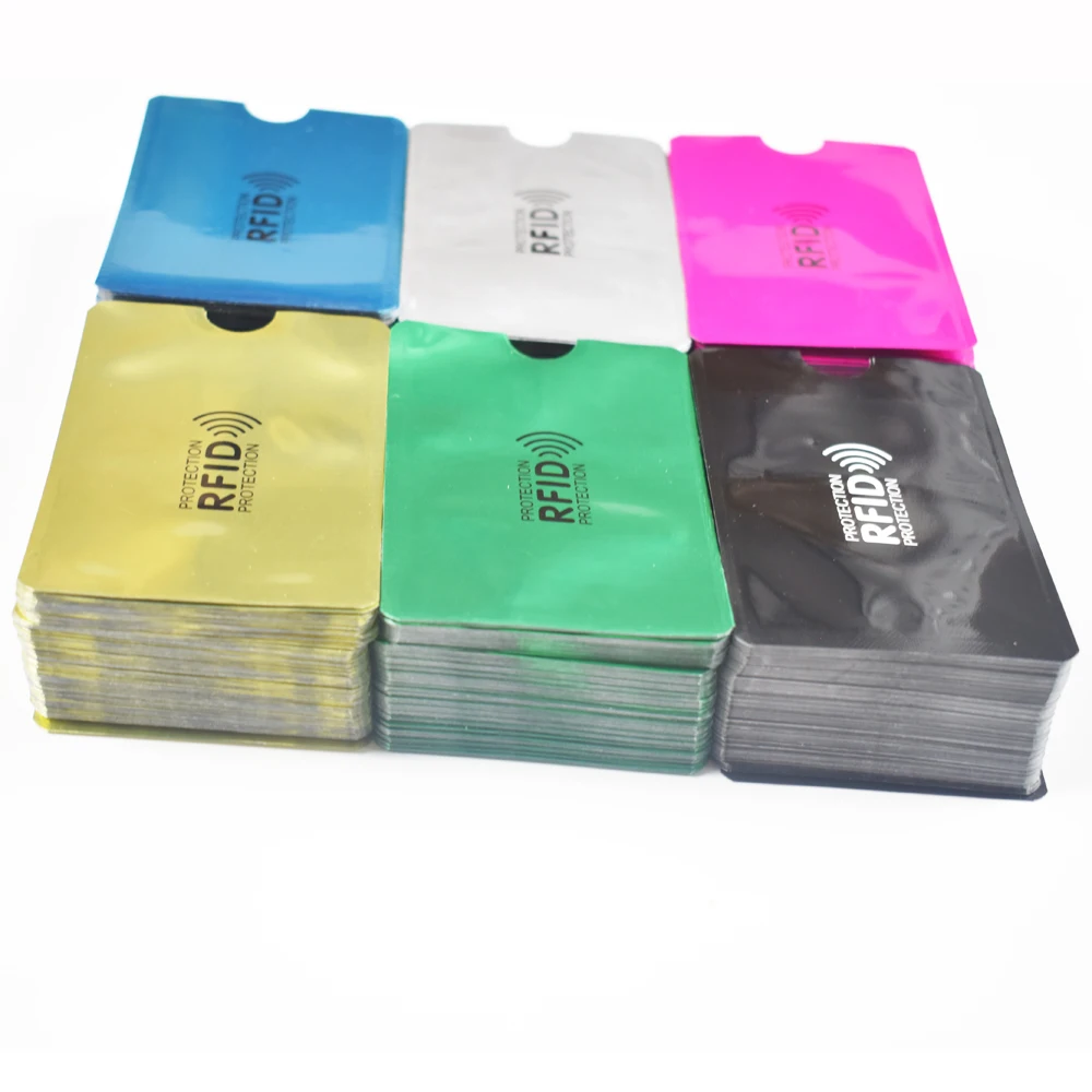 RFID Blocking Aluminum Sleeves – Secure Pouch Holder for Credit Cards and Passports (100 Pack)