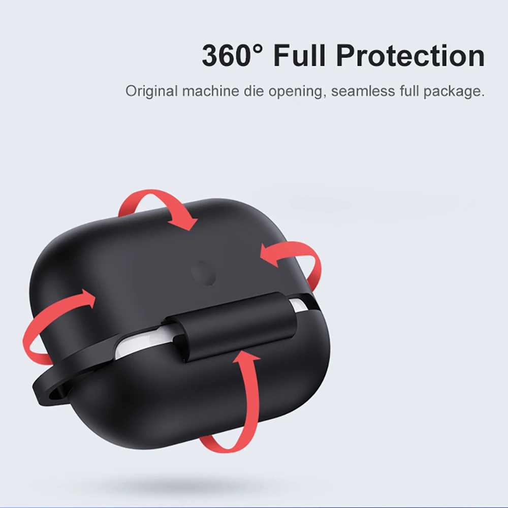 Для Apple AirPods Pro Чехол для зарядки портативный защитный кожаный чехол с брелком полный Силиконовый чехол для переноски защитный чехол