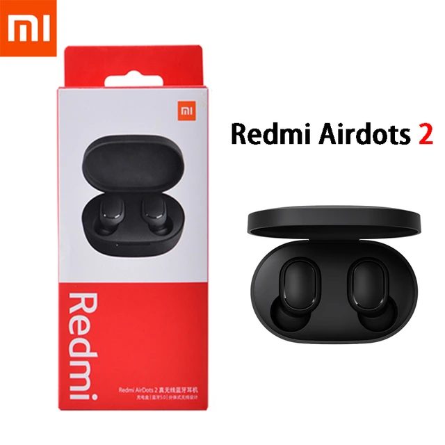 Original New Xiaomi Redmi Airdots 2 TWS Xiaomi Wireless Earphone Bluetooth  5.0 DSP Noise Reduction Tap Control With Mic Handsfree Earbuds