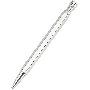 

New Retro Metal Ballpoint Pen Customized Fashion Advertising Press Gift Pen Ballpoint Pen For Writing P605 Silver