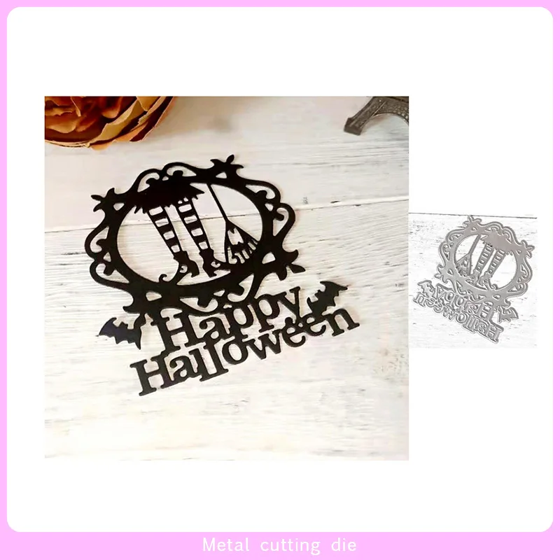 

Metal Cutting Dies Halloween witch for Scrapbooking Craft DIY Album Embossing Folder Stencils Handmade Template Decor