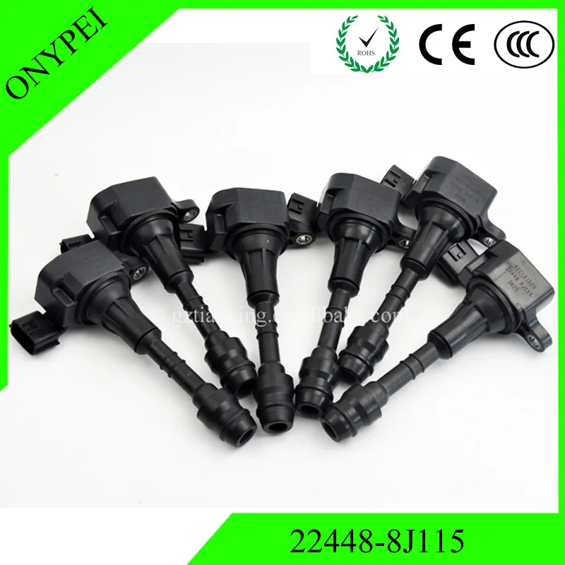 Катушка зажигания 6 шт./лот 22448-8J115 для Nissan Altima Maxima 3.5L 4.0L V6 Infiniti 22448 8J115 224488J115 |