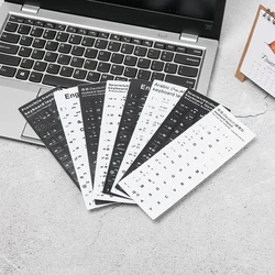 Autocollants de clavier de remplacement résistants à l'usure pour ordinateur portable, 1 pièce, lettres espagnoles, anglaises, russes, allemandes, arabes, italiennes et japonaises 