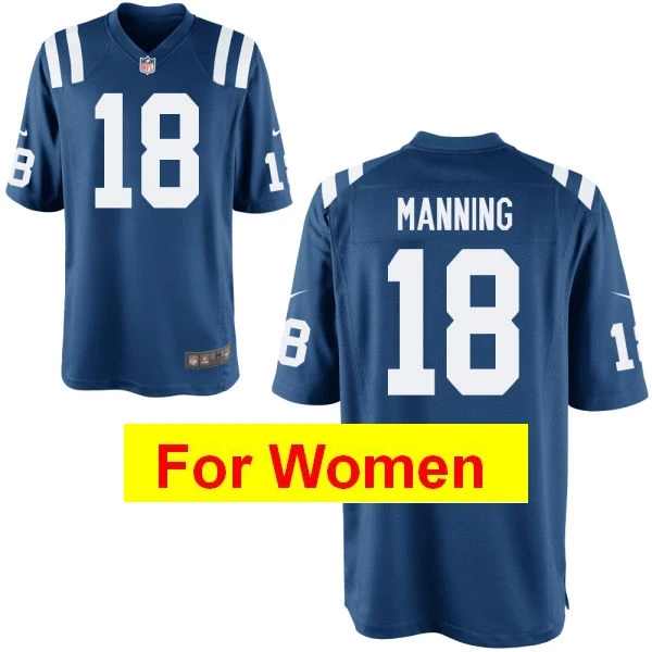 Бежевый Женские футбольные майки в Индианаполисе#13 TY вот-вот,#12, Andrew Luck#18, Peyton - Цвет: Бежевый