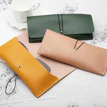

PVC Leather Sunglasses Case Bag Solid Pouch Case Cover for Eyeglasses Holder Box Eyewear Storage Bag Portable Magnetic Glasses