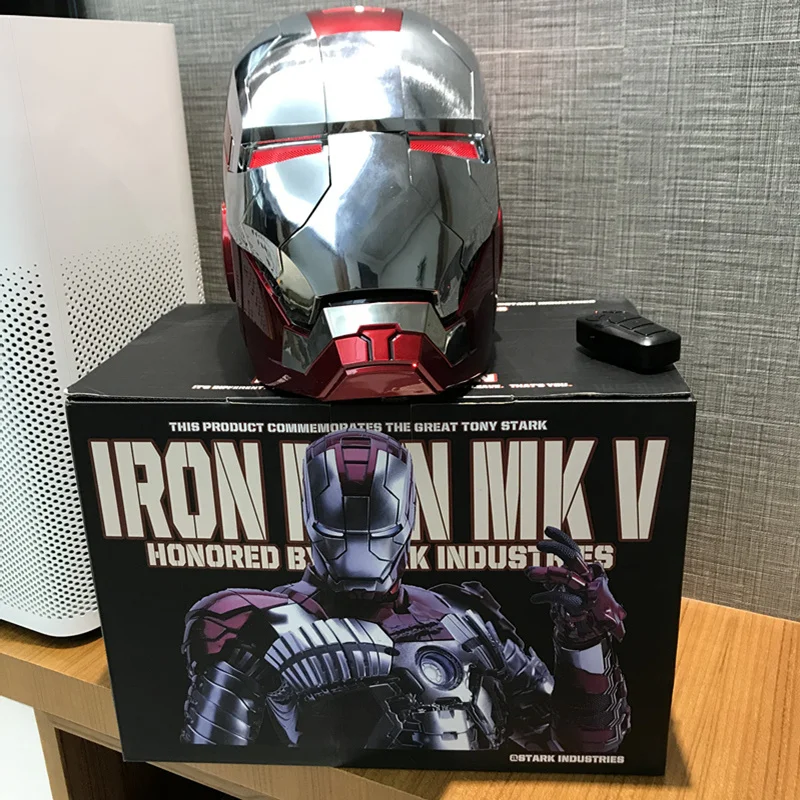 Marvel Iron Man MK5 Helmet Voice-activated Deformation Avengers Cosplay Cap Wearable Masks For Halloween Birthday Gift | Игрушки и хобби