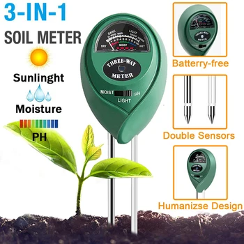 

3 in1 Soil Water Moisture PH Meter Acidity Humidity Sunlight Light PH Test Garden Plants Flowers Tester Soil Tester Meter D30