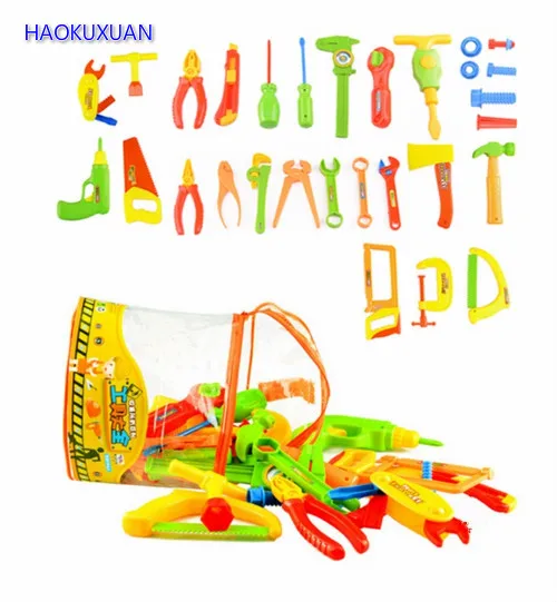 

32pcs Children's play house toys Boy simulation repair repair tool set Portable toolbox table toy Simulation Repair Tool