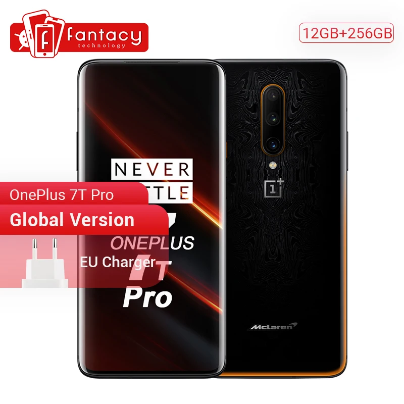 Глобальная версия смартфона OnePlus 7T Pro 12GB 256GB mlaren Snapdragon 855 Plus 6 67 ''жидкий AMOLED экран