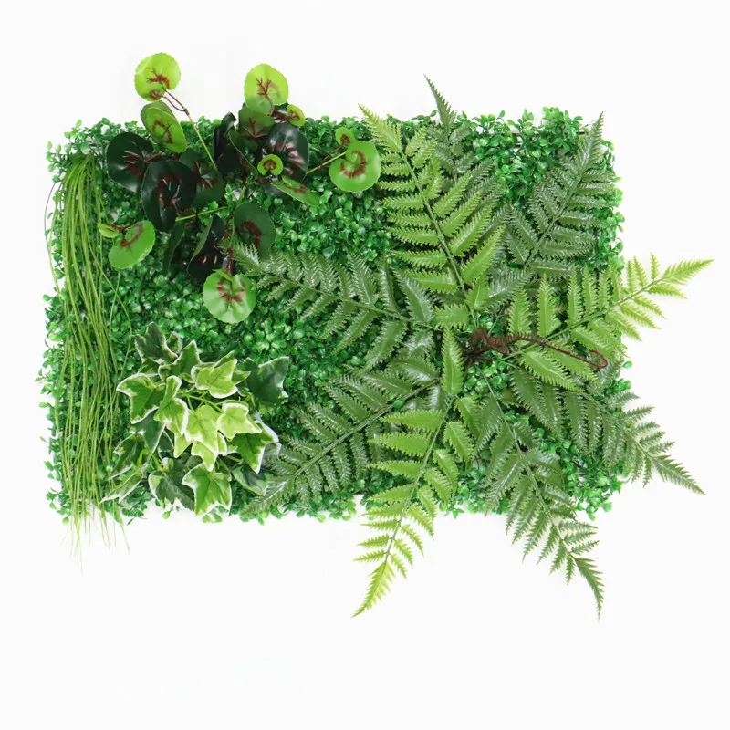 40x60 см 3D зеленое искусственное растение настенные панели пластиковые наружные газоны ковер Декор Свадебные Вечерние Декорации садовая трава цветок стены - Цвет: 02