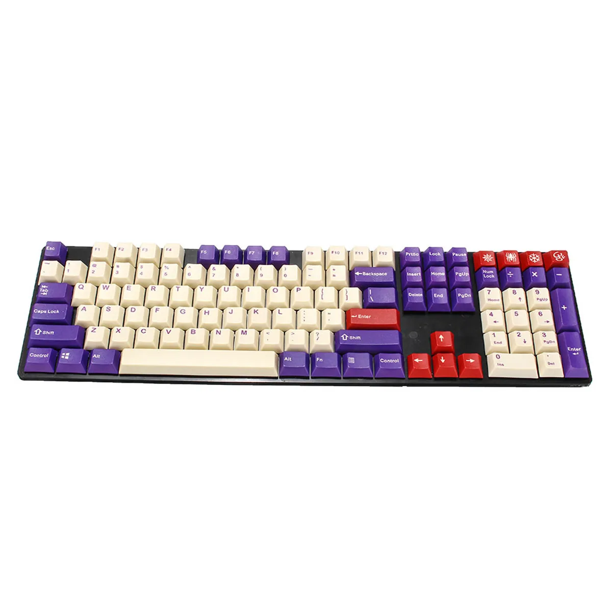 

108 Keys keyCap Purple Floor Five PBT Thermal Sublimation key Cap For Mechanical Keyboard