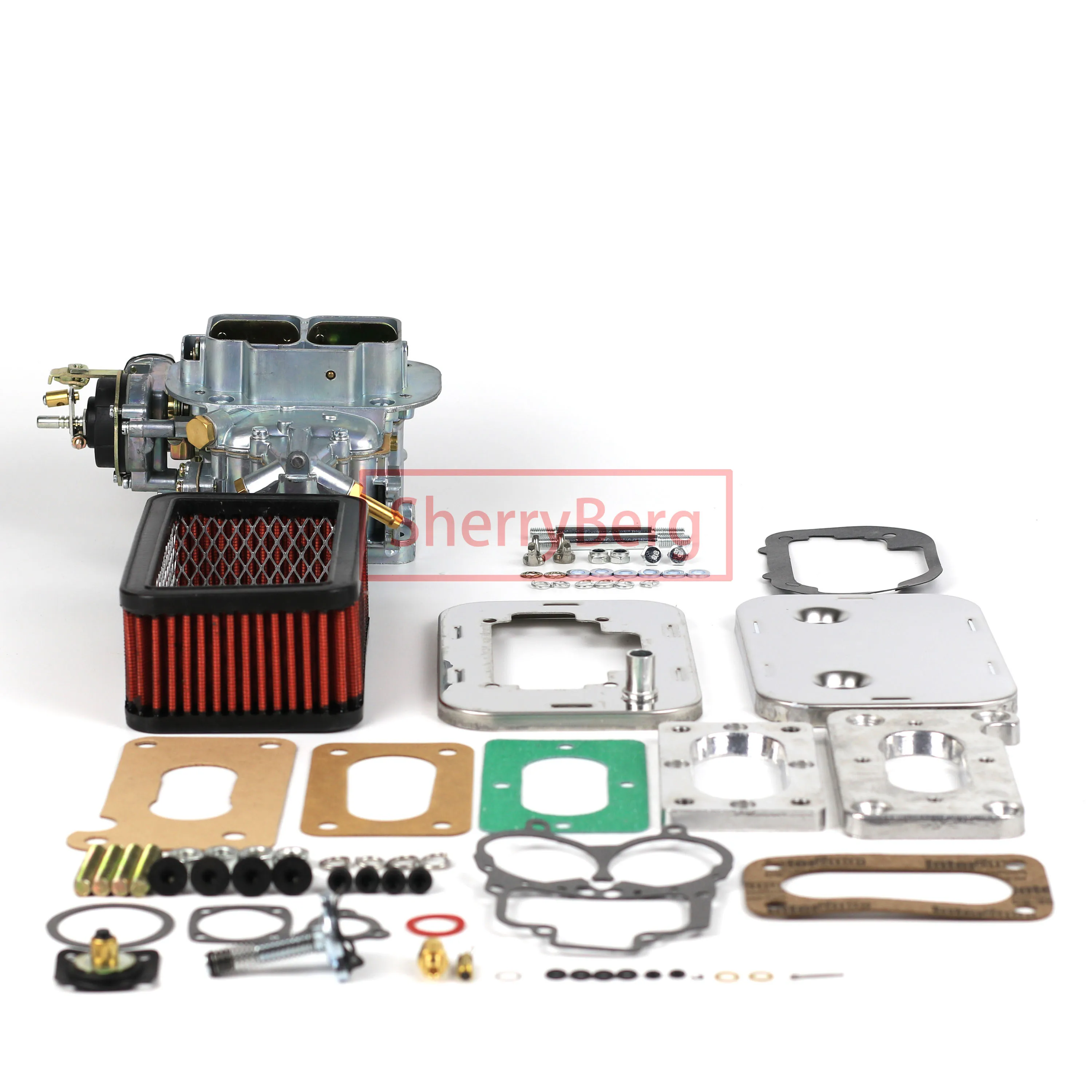 

SherryBerg Fajs EMPI 32/36 DGV Carb Carburetor + Adapter Plate Kit + Air Filter (Cleaner 65mm)+GASKET Set for Mazda B2000 B2200