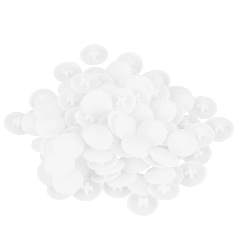 

BMBY-Screws Plastic Cover Case 17mm x 6.5mm 100 pieces White