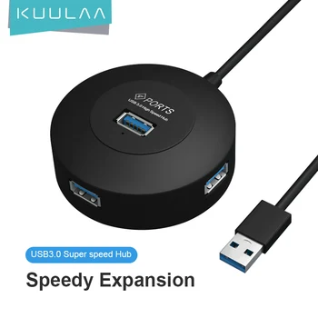 

KUULAA USB HUB USB 3.0 USB C HUB for MacBook Pro Surface USB Type C HUB USB3.0 Adapter with Micro USB for Computer USB Splitter