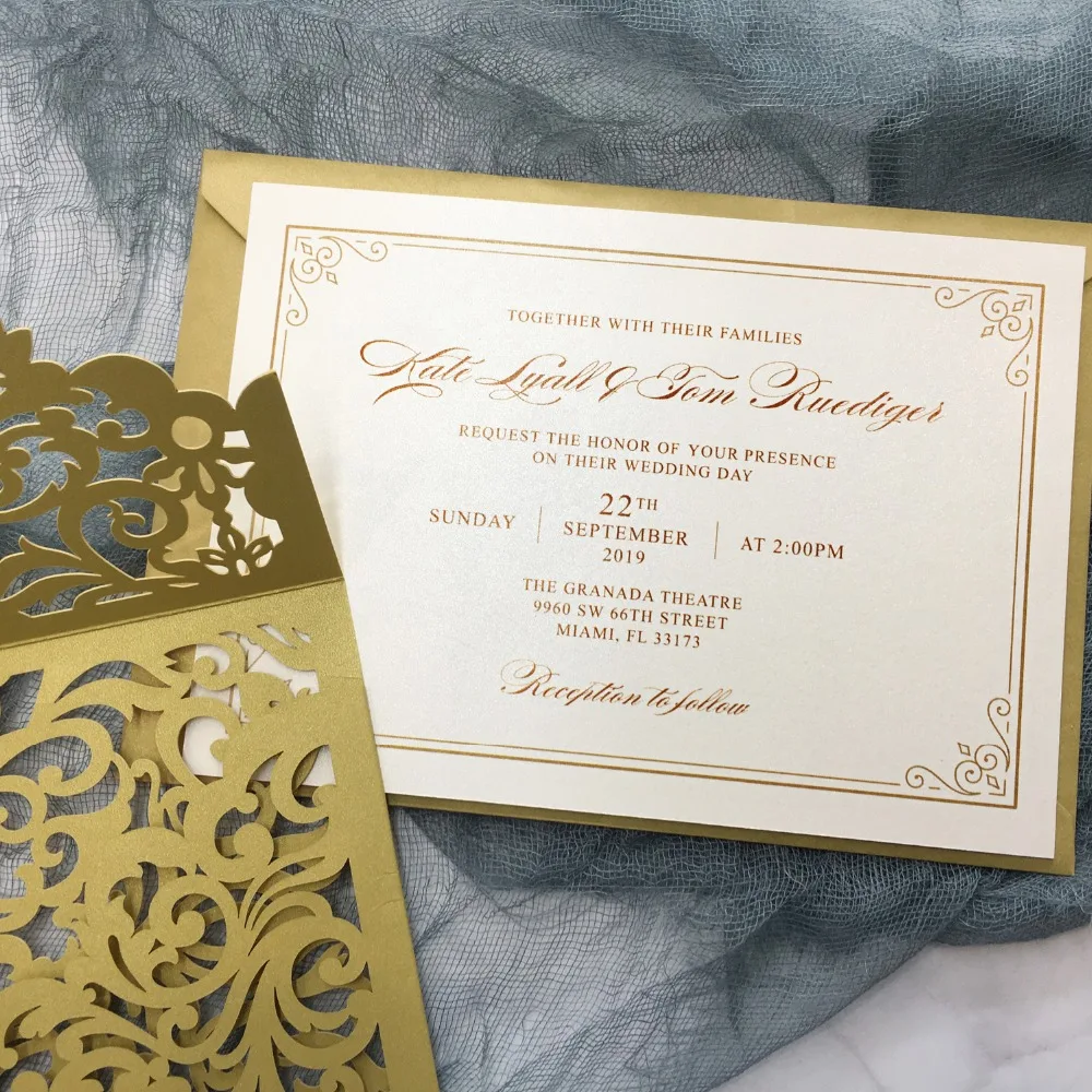 Elegant Invitation Wedding Cards