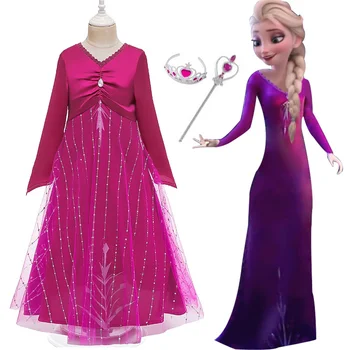 

Little Girls Elsa Dress Halloween Costumes for Kids Cosplay Dresses Princess Anna Dress Children Party Dresses Fantasia Vestidos