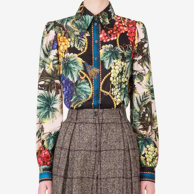 Cosmicchic Twill Silk Women Blouse Puff-sleeve