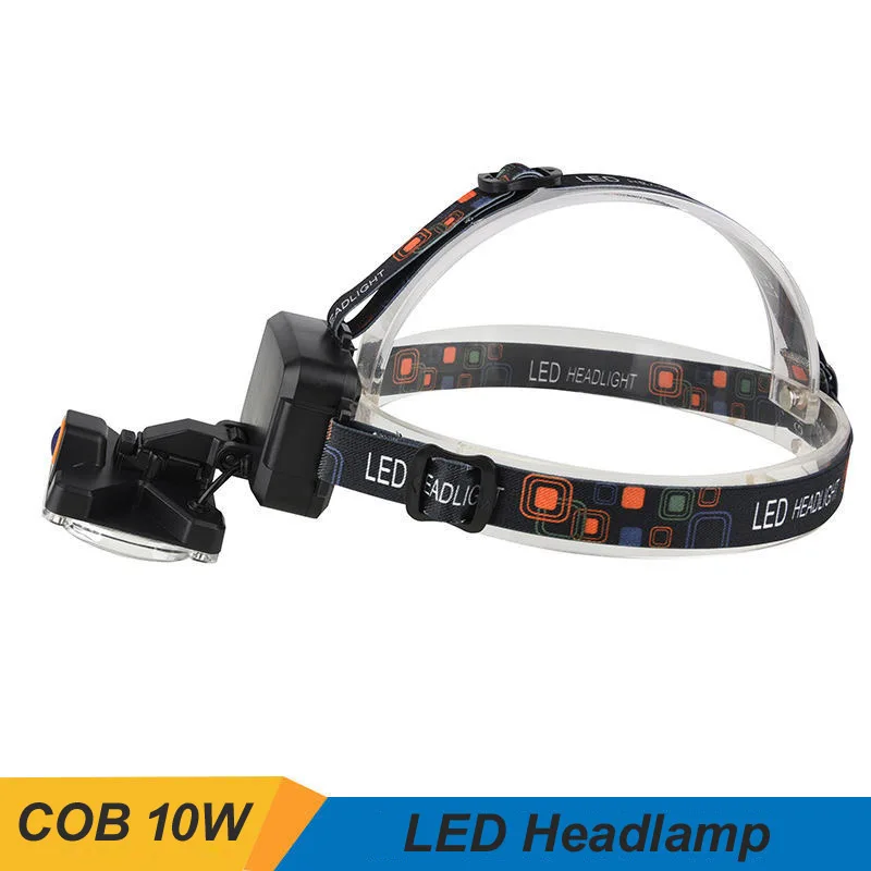 

Most Powerful COB Led Headlamp 1000LM Head lamp USB Rechargeable Headlight Waterproof Zooma Fishing Light Use 18650 Battery 1pcs