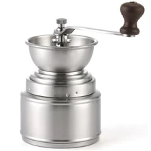 Portable Stainless Steel Hand Manual Coffee Grinder Handmade Bean Pepper Spice Burr Mill Kitchen Grinding Tool for Home