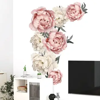 

Rich peony spray painting wall paste living room bedroom wall decoration