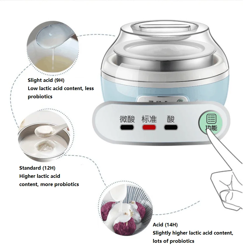 220V Automatic Electric Yogurt Maker Portable Mini Multifunctional Natto Fermenting Machine For Breakfast Home Appliance