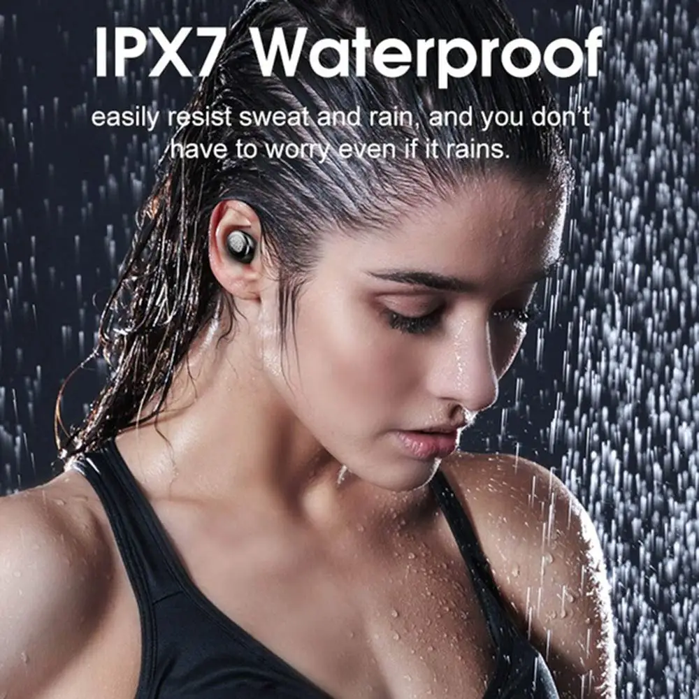 TWS беспроводные Bluetooth наушники V5.0 с сенсорным управлением спортивные для бега