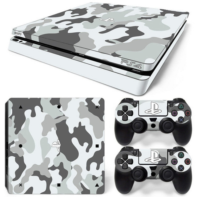 For PS4 Slim Skin Sticker For PlayStation 4 Console and Controllers For PS4 Slim Gamepad Controller Sticker Decal