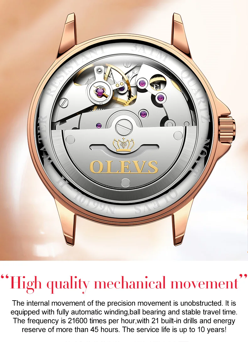 OLEVS 6610 Mechanical Women Watch 11