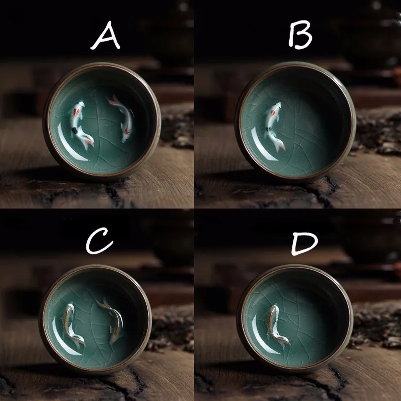 2pcs-Chinese-Longquan-Celadon-Porcelain-Teacups-teapot-Tea-Bowl-Golden-Fish-60ml-China-teaset-Tea-Pot_