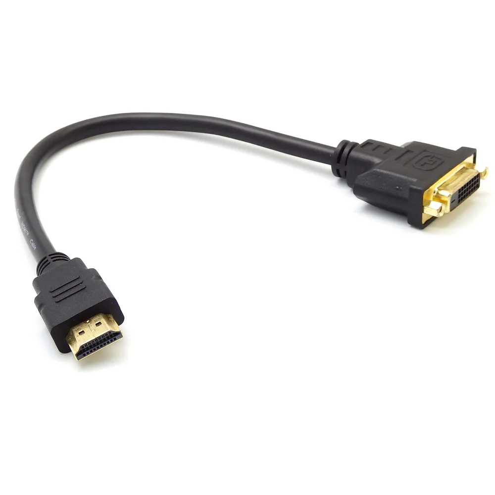 Кабель HDMI-совместимый с DVI Мужской адаптер 24 + 1 золотым покрытием 1080P для HD ТВ