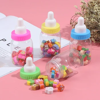 

5 bottle Creative Cute Bottle Digital Shape Eraser Mini Kawaii Pencil Eraser Child Student Stationery Prize