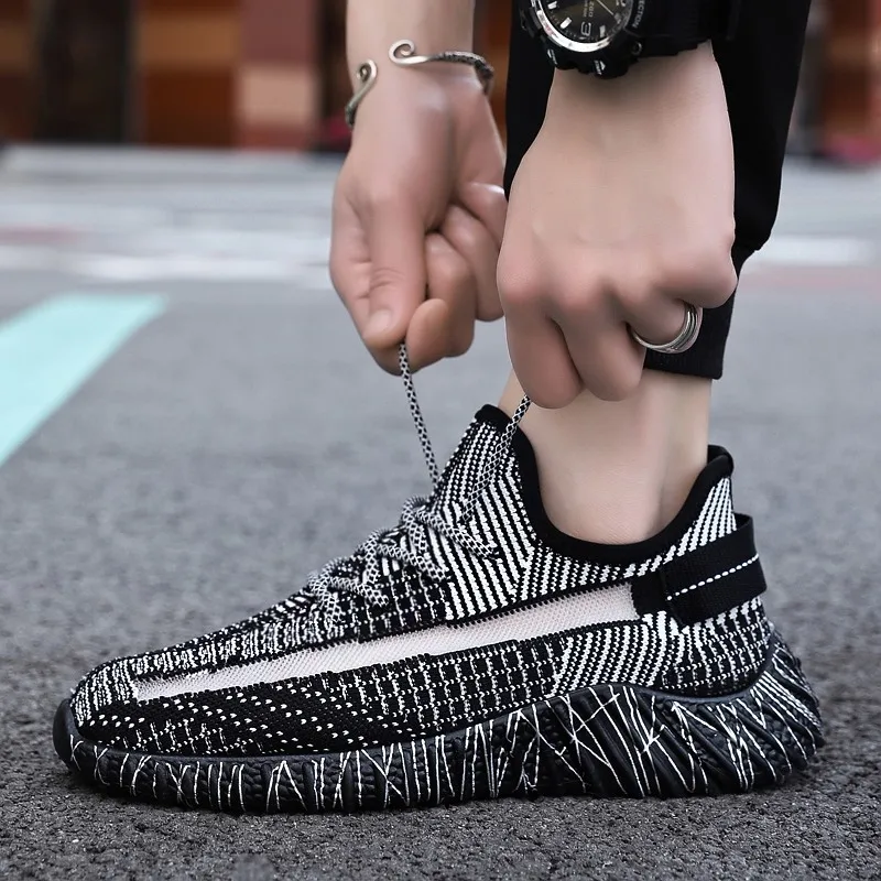

2019 MEN'S SHOES Spring Summer New Style Men Sports Casual Trendy Shoes Male STUDENT'S Fly Netting Surface Running Coconut Shoes