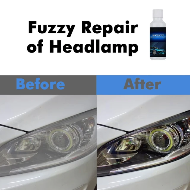 Car Headlight Innovative Repair Fluid Cleaner Headlamp Plating  Refurbishment Polishing Agent With Sponge Tool Auto Accessories - AliExpress