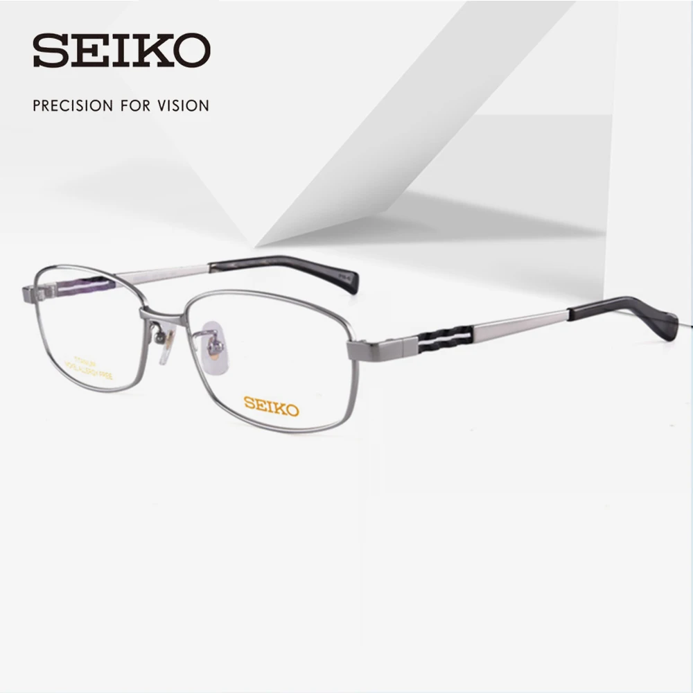 SEIKO Titanium Men Optical Glasses Frame for Progressive Myopia Rx able