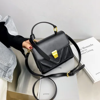 

Autumn and winter new female bag fashion handbag retro solid color female bag luxury designer shoulder bag messenger bag