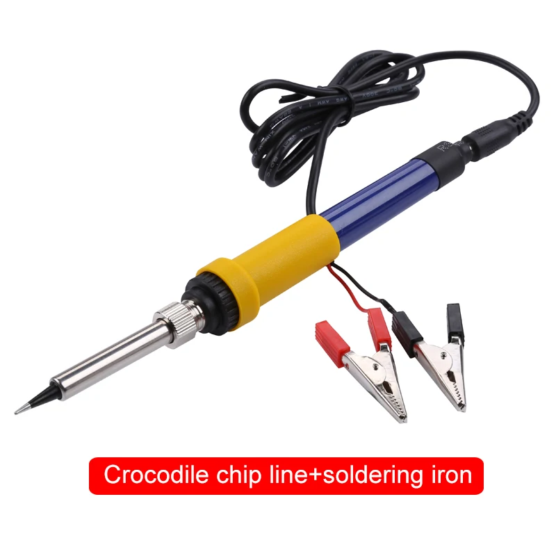 DC12V/60W Auto Batterij Laagspanning Elektrische Soldeerbout Hoofd Clip Draagbare Lassen Rework Reparatie Tools