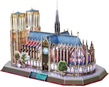 

3D Puzzles LED Cathedral Architecture French Building Model Craft Kits DIY Toy The Notre Dame De Paris with Led Lighting