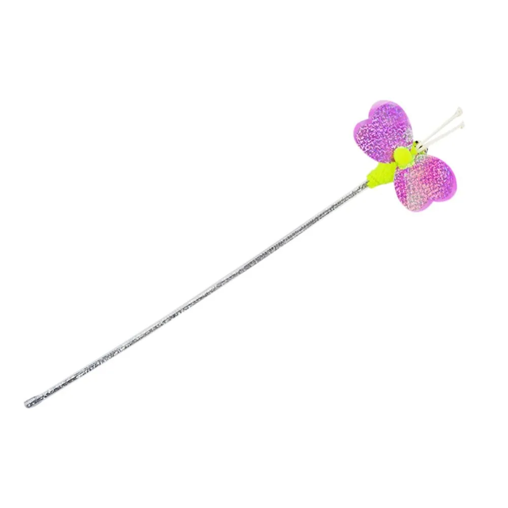 1Pc Cat Supplies Soft Colorful Cat Feather Worm Butterfly Rod Toy For Cat Kitten Funny Playing Interactive Toy Pet Cat Toys