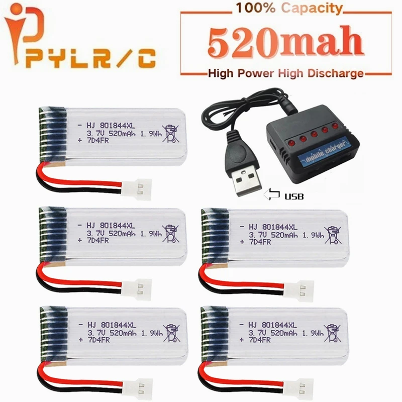 Аккумулятор Lipo 3 7 в для Hubsan H107P 801844 мА · ч 25c 520 Вт ч|Детали и аксессуары| |