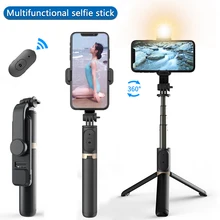 Прохладный DIER Алюминий сплав Беспроводная связь bluetooth selfie палка расширяемый мини штатив-Трипод складной ручной монопод с LED заполняющий свет светильник Прохладный DIER Алюминий сплав Беспроводная связь bluetooth selfie палка расширяемый мини штатив-Трипод складной ручной монопод с LED заполняющий свет светильник