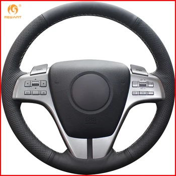 

MEWANT Black Genuine Leather Car Steering Wheel Cover for Mazda 6 Atenza 2009 2010 2011 2012 2013 Interior Accessories Parts