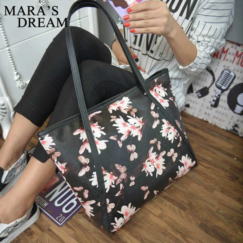 Mara's Dream Women Bag Zipper Handbag Flower Quality Bags Big Capacity Tote Ladies Evening Bag Female Messenger Bags Sac Handbag