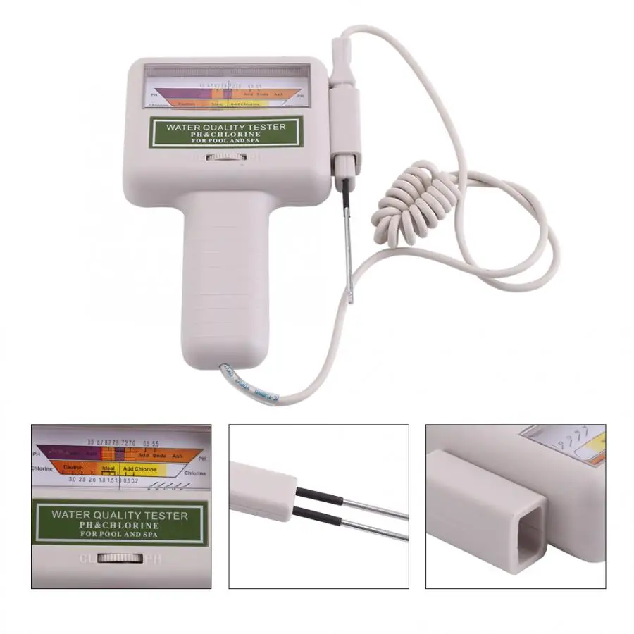 1PC Portable pH Tester Chlorine Meter Swimming Pool Spa Water Quality Monitor Checker ph measuring device