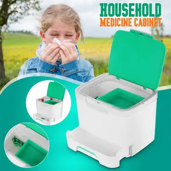 

Plastic Storage Box Medical Box Organizer mutil-Layers Multi-Functional Portable Medicine Cabinet Family Emergency Box portable