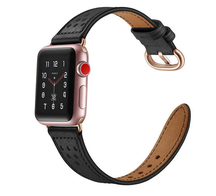 Ремешок для apple watch band 5 4 44 мм 40 мм Натуральная кожа correa 42 мм 38 мм ремень высокое качество браслет для iwatch серии 3/2/1