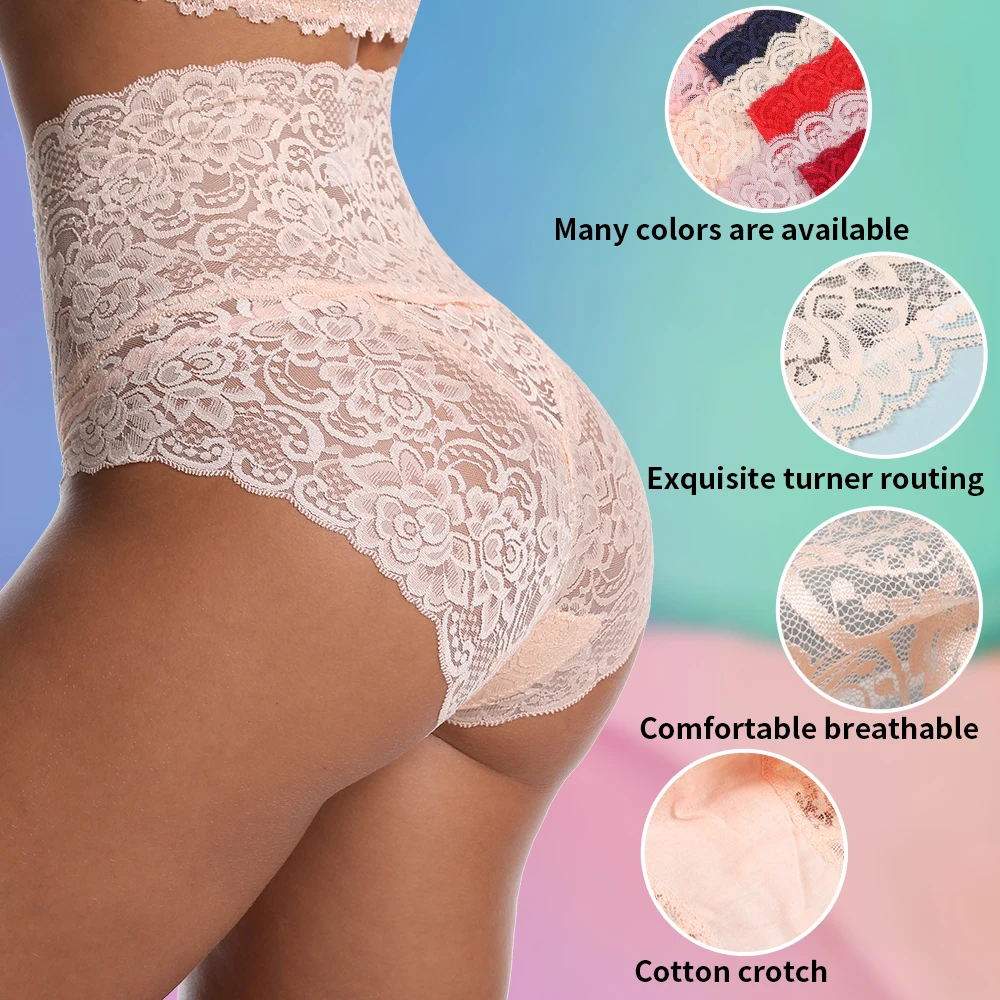 Shapewear for Women Tummy Control Plus Size Thong Seamless Waist Lace Women  Panties Size Underwear High Lingerie Breech