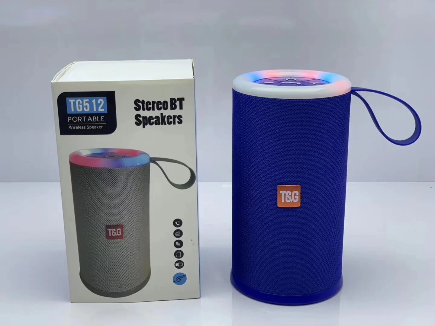 Tg512 ткань Bluetooth динамик открытый водонепроницаемый портативный ручной карты Instert сабвуфер с светодиодный красочный свет небольшой стерео