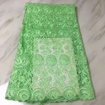 

5yards african cord lace fabric 2019 high quality water soluble lace fabric embroidered lace fabric F16OC023
