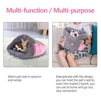 Warm Cat Bed Pet Puppy Cat House Winter Dog Cat Cushion Mat Indoor Basket Cave Kennel Nest Cats Products For Pets Cama de Gato 2